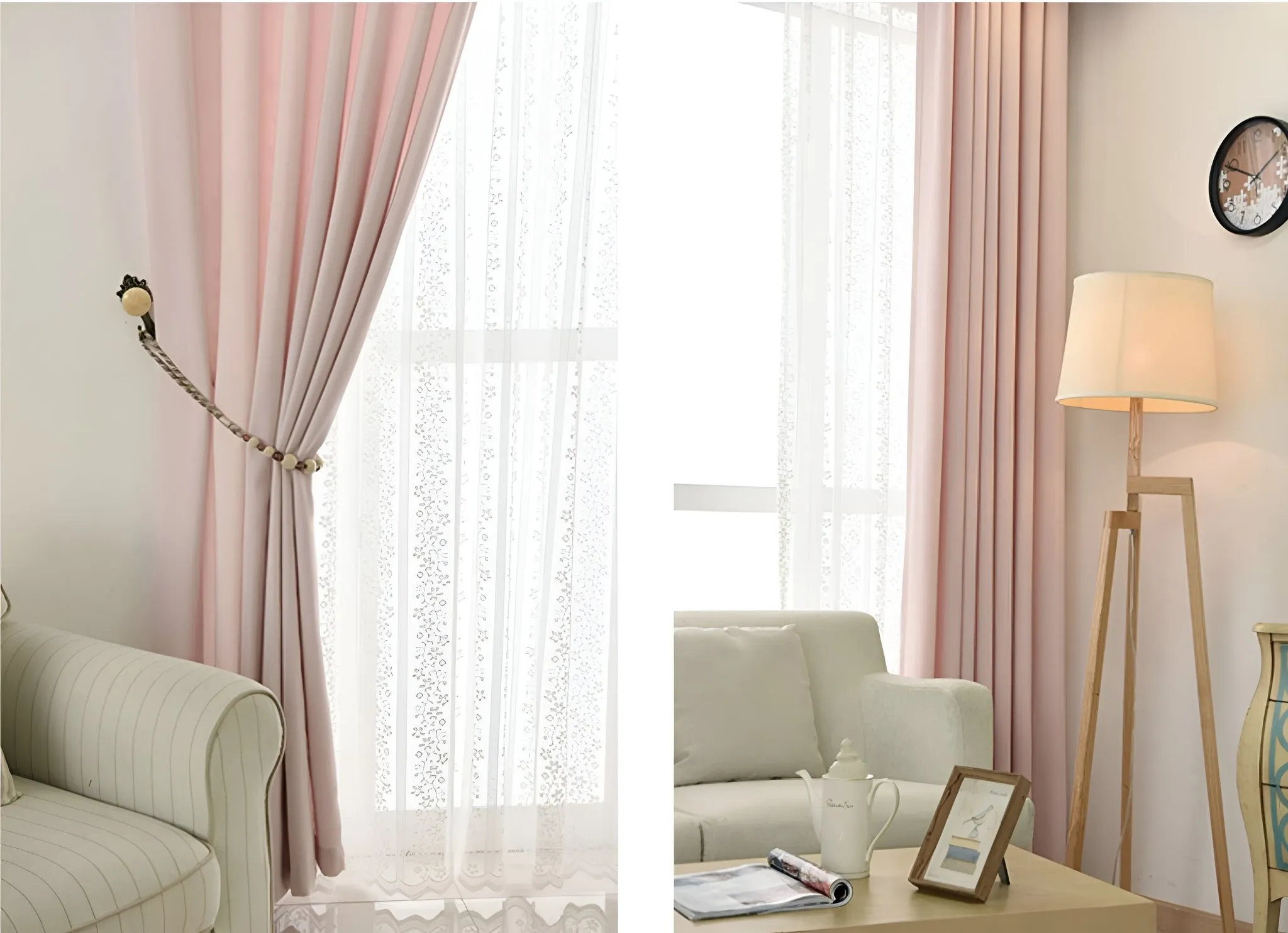 Kenley Two-Layer Room-Darkening Blackout Custom Curtain