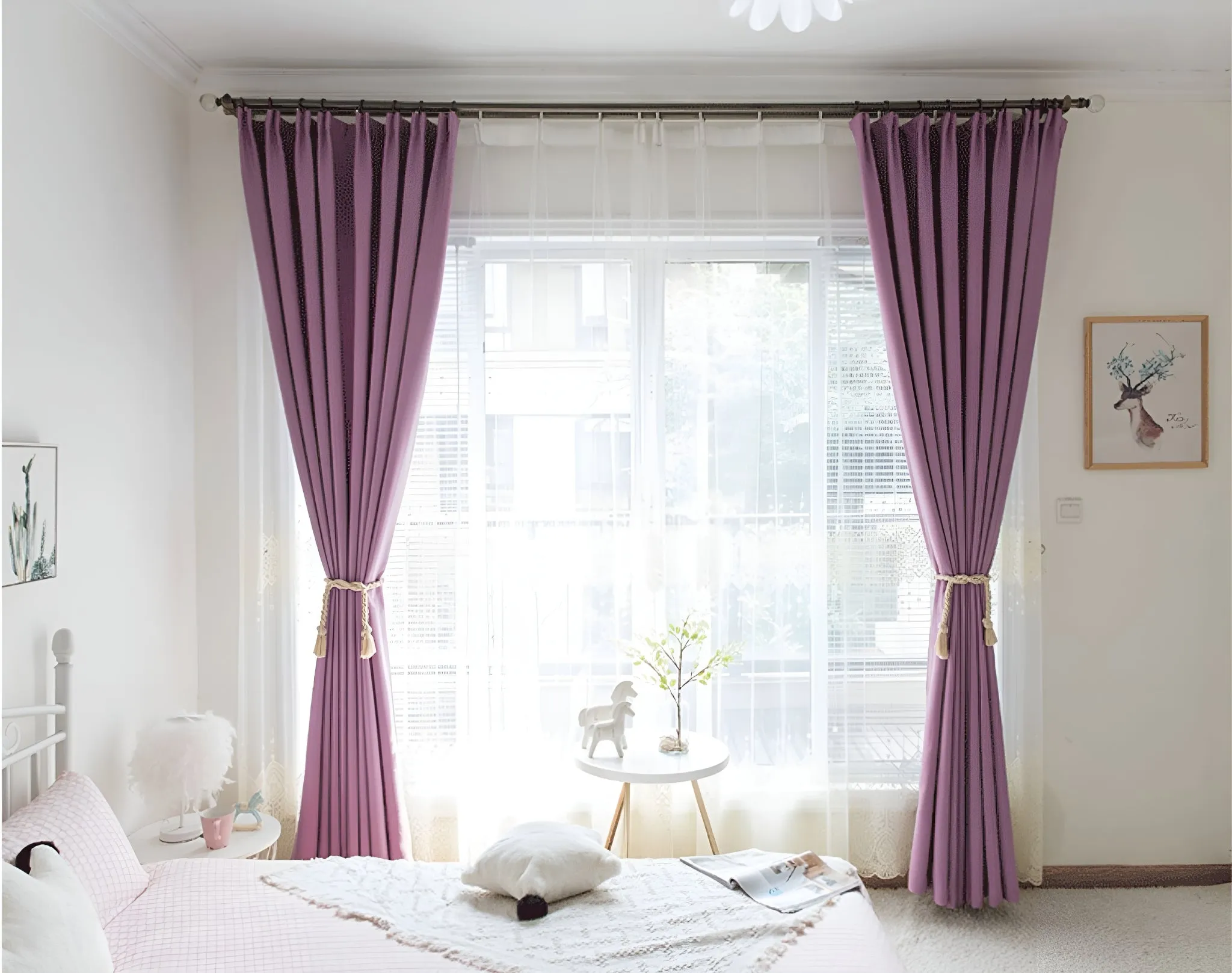 Kenley Two-Layer Room-Darkening Blackout Custom Curtain