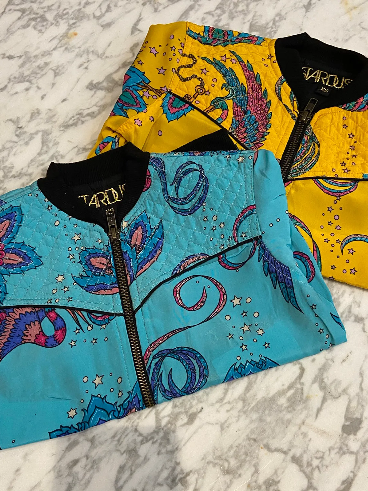 Kids Bird Bomber Jacket Yellow