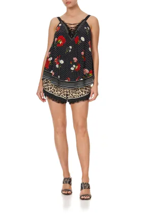 LACE UP EYELET CAMI COASTAL PARISIENNE