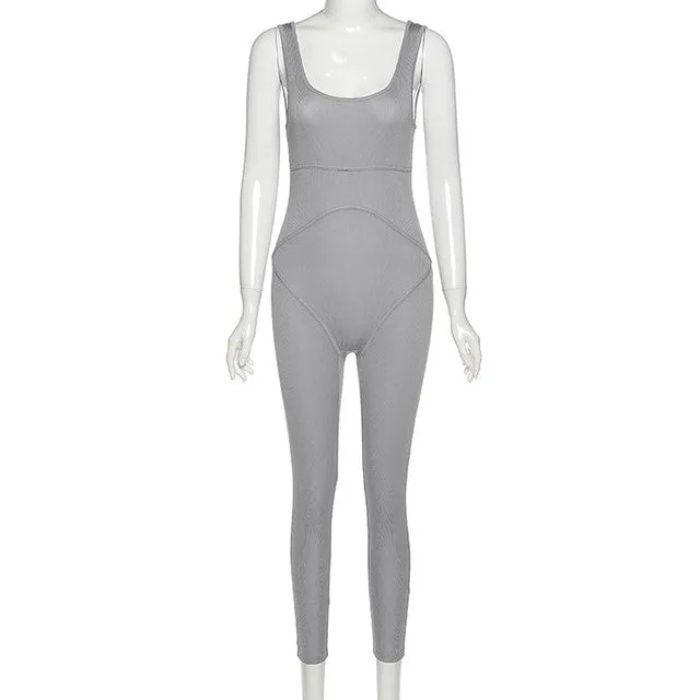 Ladies knitted fashion body jumpsuit