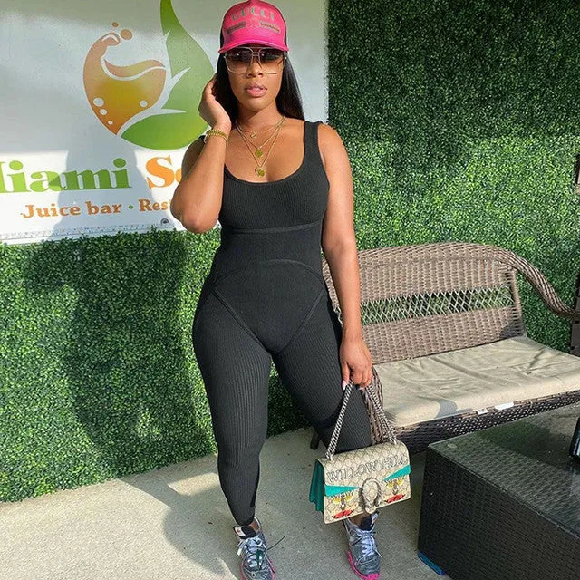 Ladies knitted fashion body jumpsuit