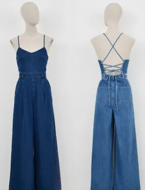 LADIES WOVEN JUMPSUIT