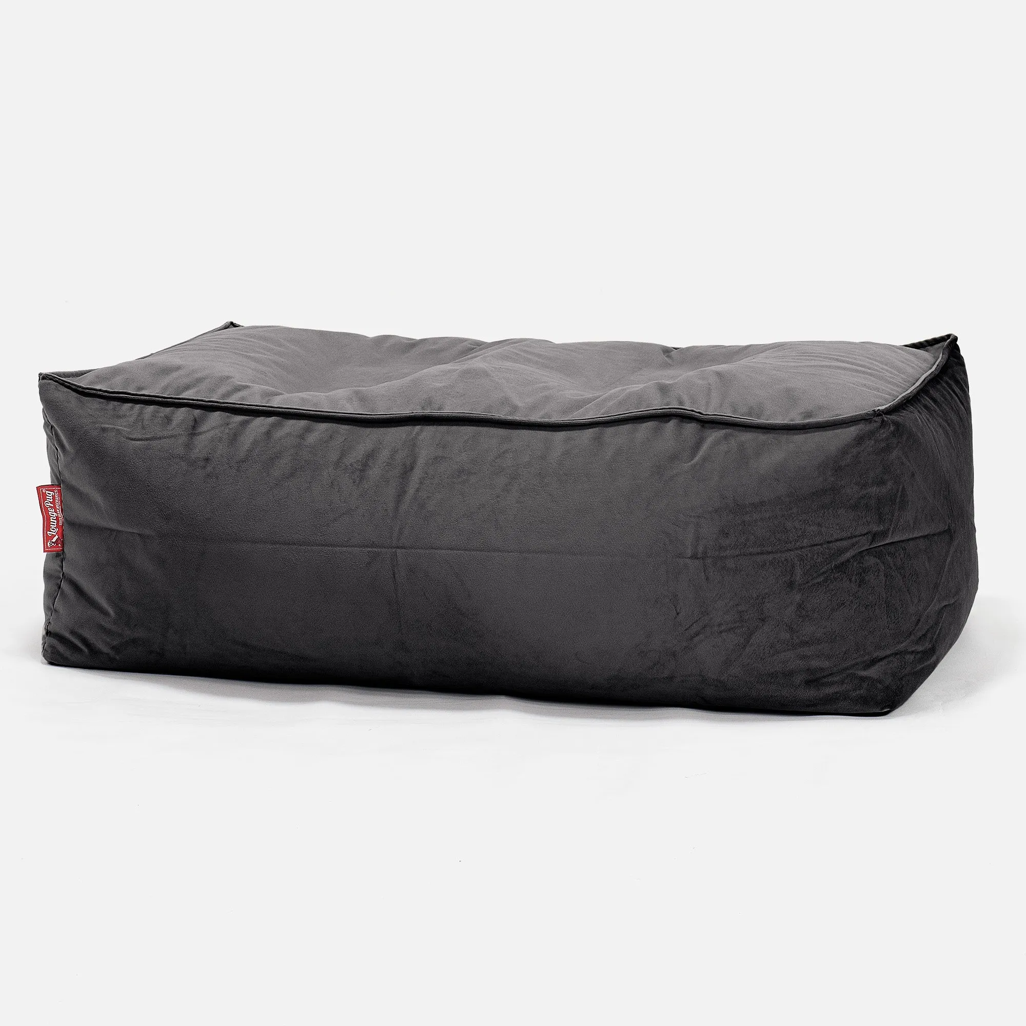 Large Footstool - Velvet Graphite Grey