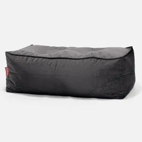Large Footstool - Velvet Graphite Grey
