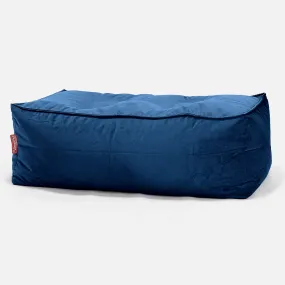 Large Footstool - Velvet Midnight Blue