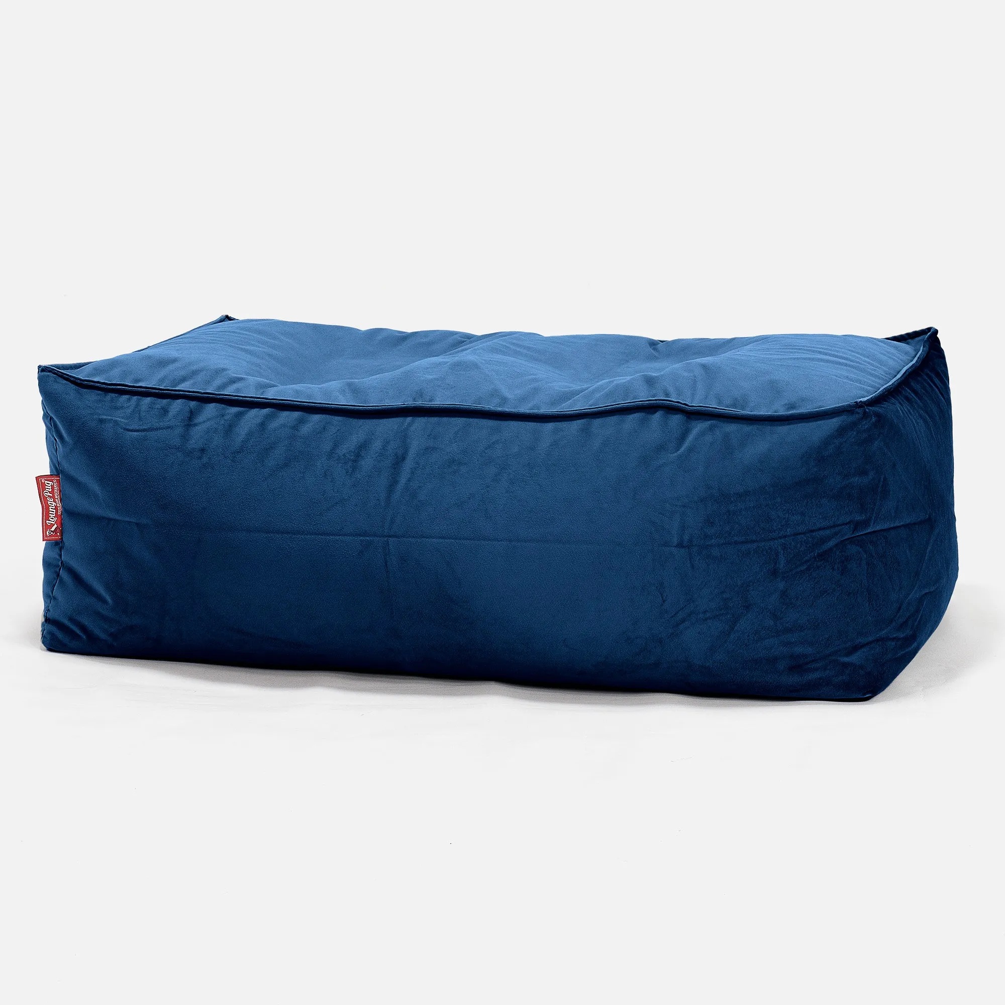 Large Footstool - Velvet Midnight Blue