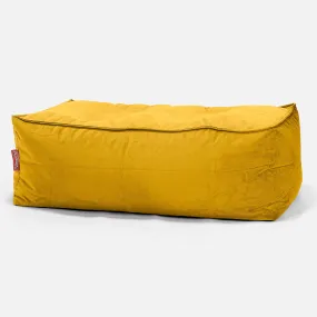 Large Footstool - Velvet Mustard