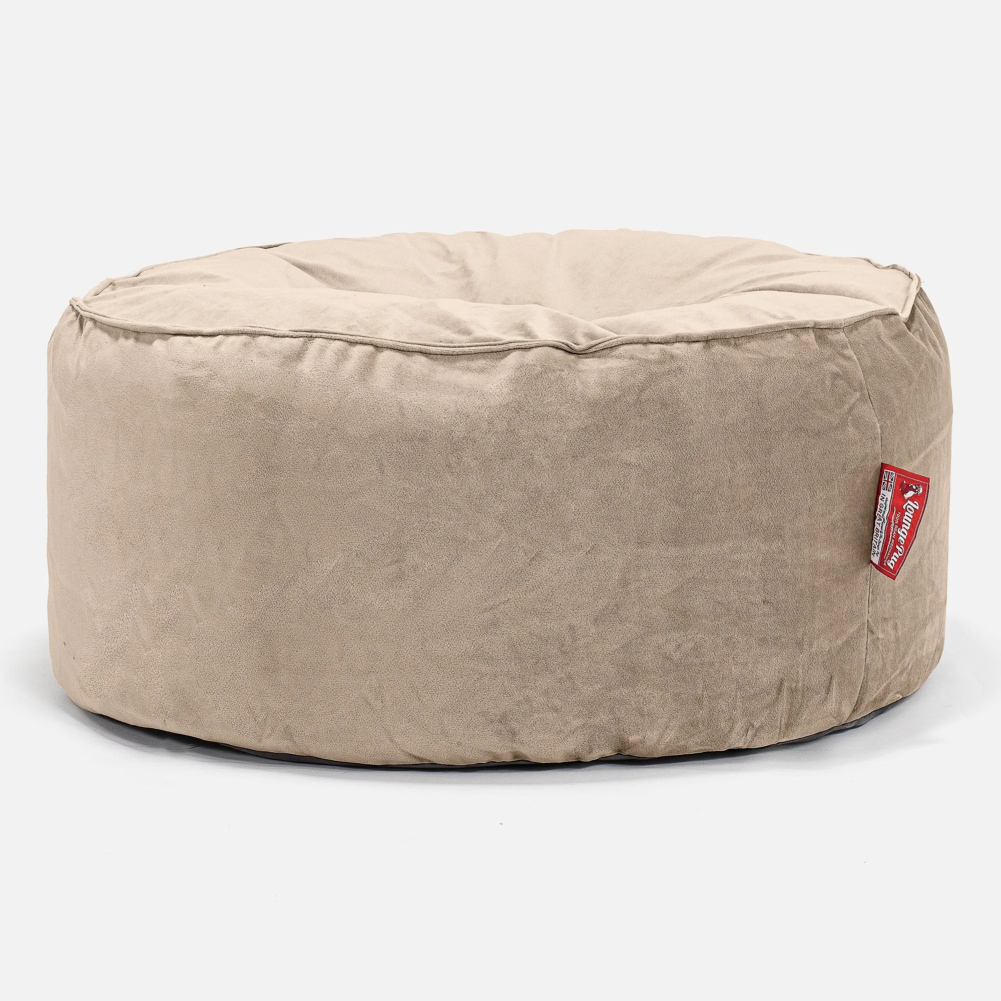 Large Round Pouffe - Velvet Mink