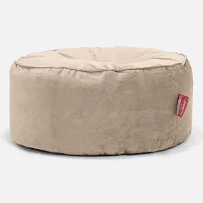 Large Round Pouffe - Velvet Mink