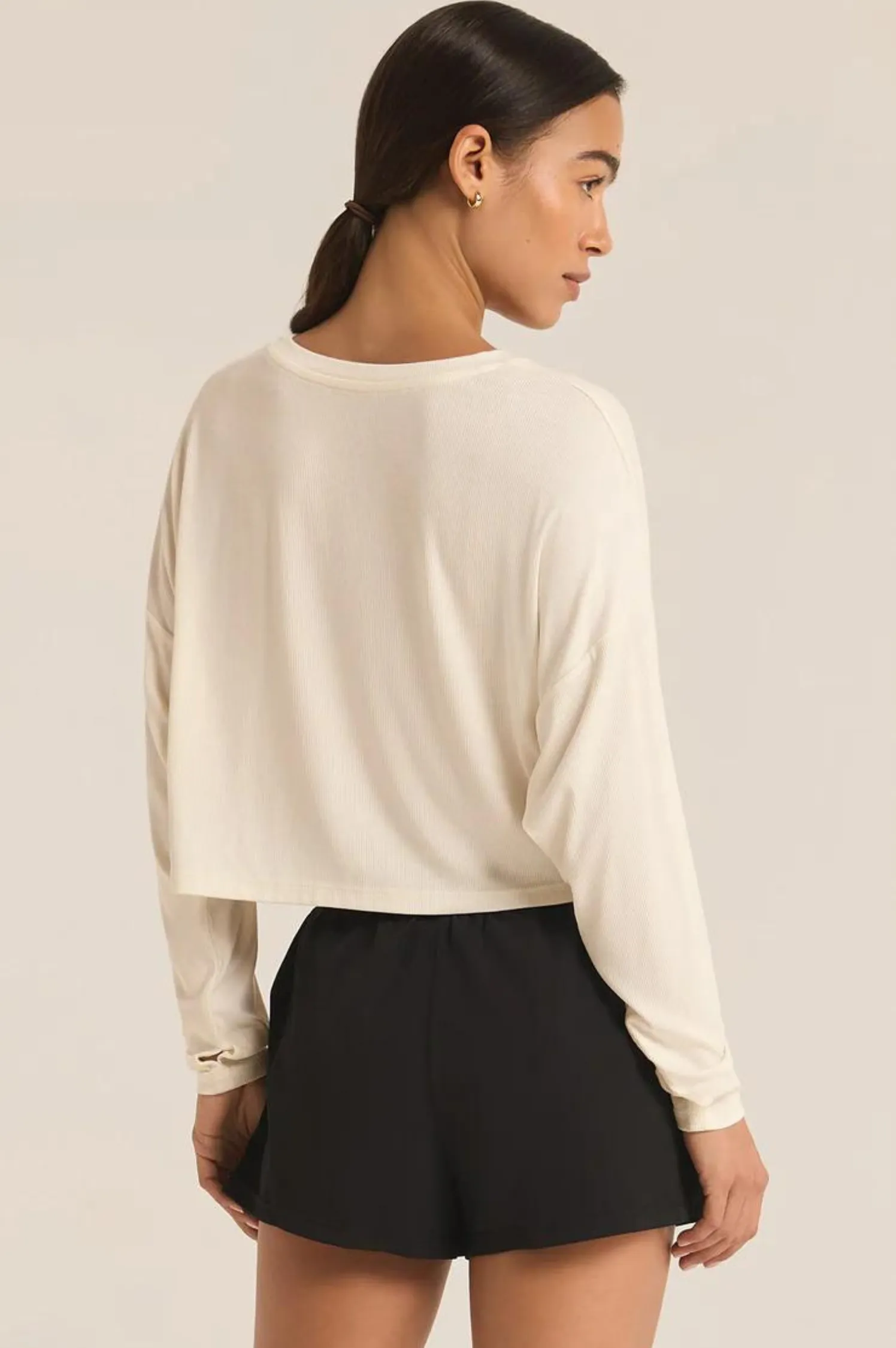 Layer On Rib Long Sleeve Top