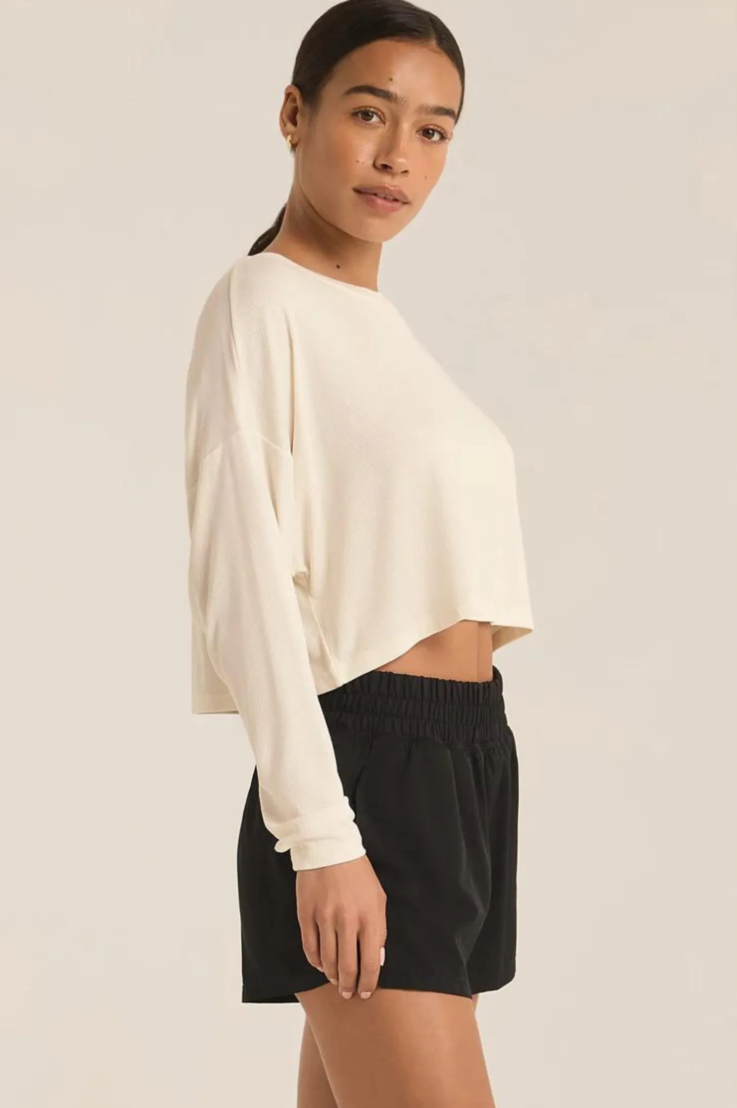 Layer On Rib Long Sleeve Top
