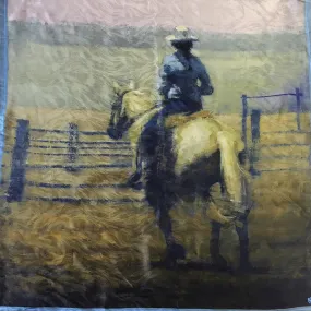 Limited-Edition Cowgirl in the Corral Silk Scarf by Terry Gardner
