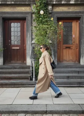LINED TRENCH COAT - CAMEL