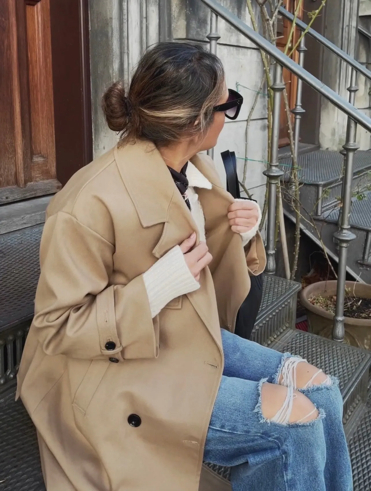 LINED TRENCH COAT - CAMEL