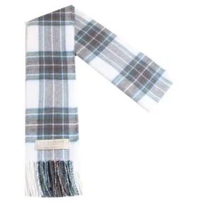 Locharron of Scotland Stewart Dress Lambwool Scarf - White/Blue/Yellow