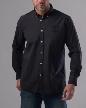 LONG SLEEVE PLAIN SHIRT - BLACK