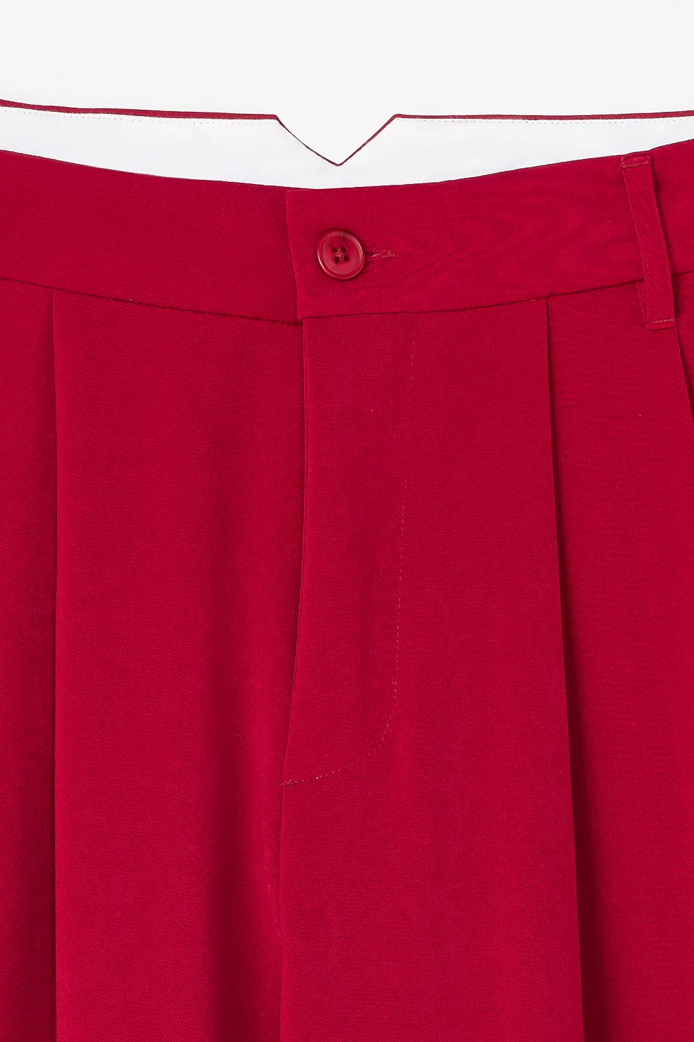 Maple Red Super Flared Korean Pants
