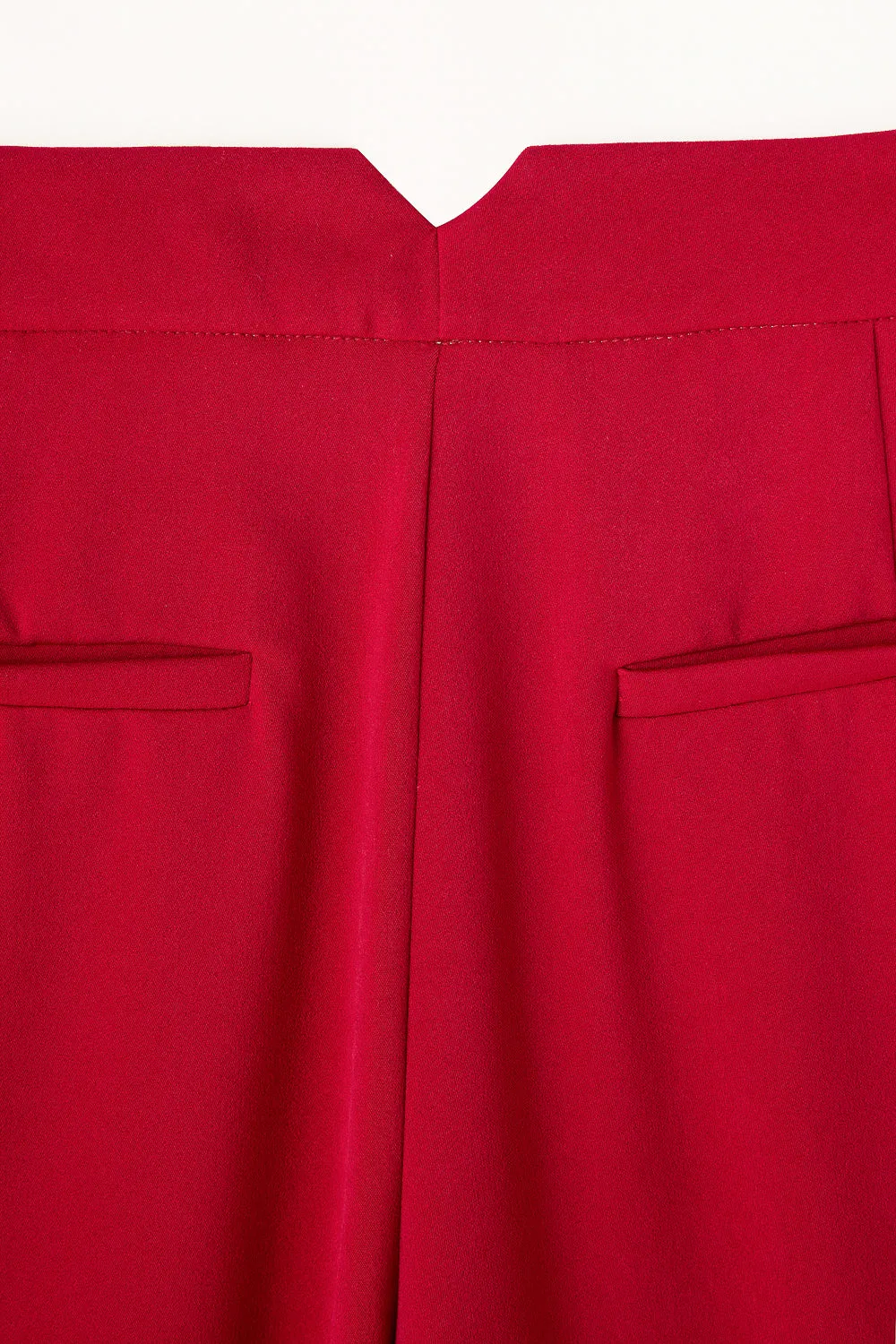 Maple Red Super Flared Korean Pants