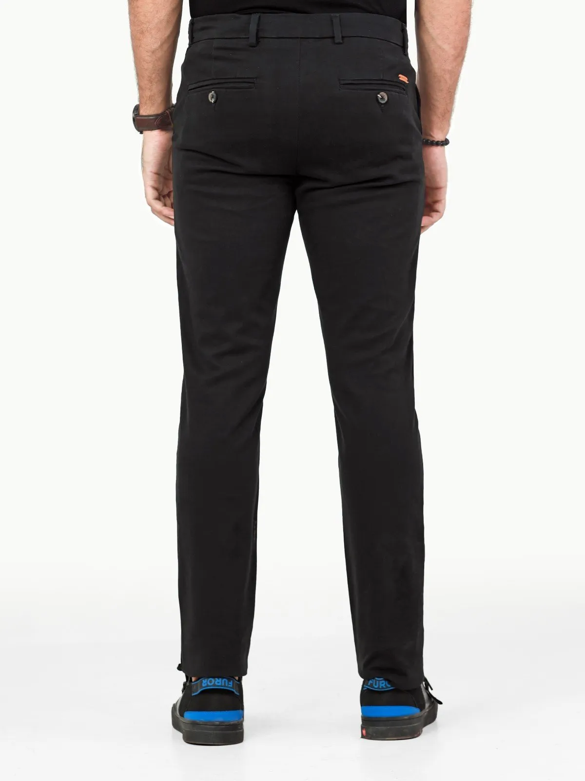 Men's Black Chino Pant - EMBCP22-014