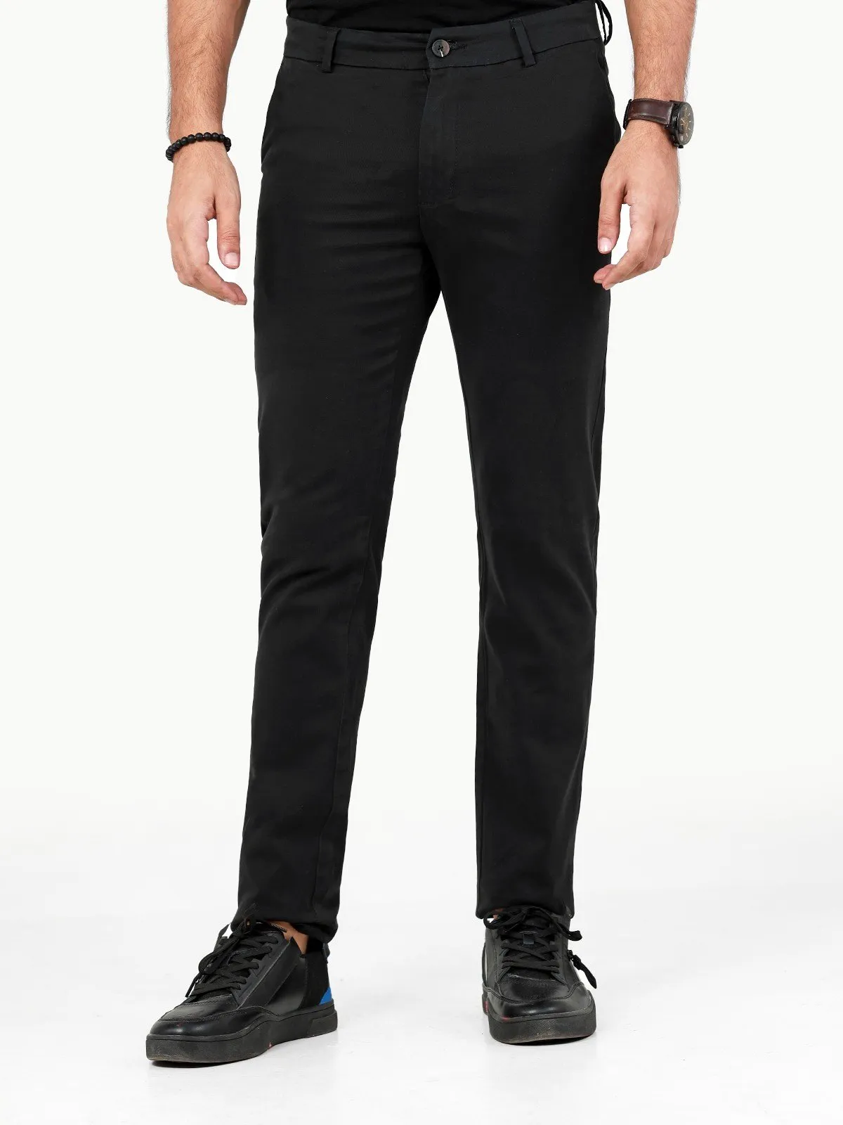 Men's Black Chino Pant - EMBCP22-014