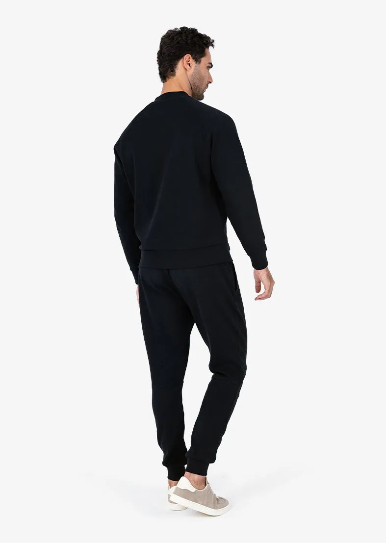 Mens Premium Textured Bomber Black
