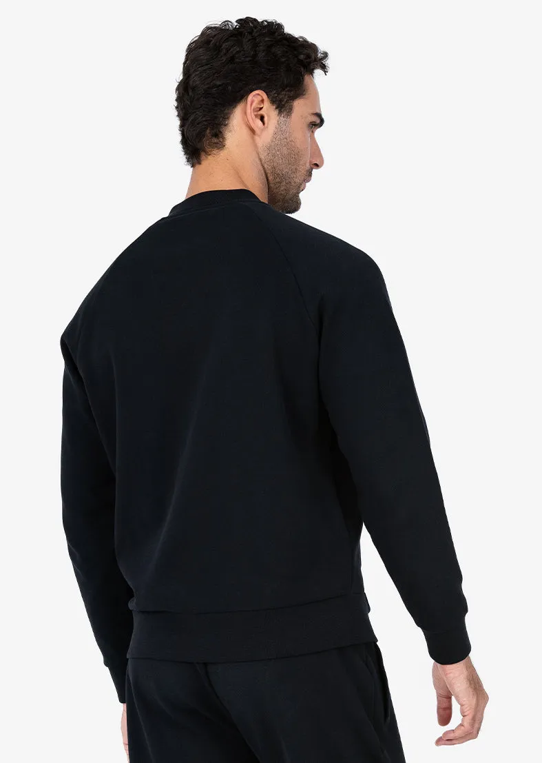 Mens Premium Textured Bomber Black