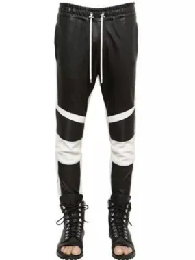 Men's Stylish Slim Fit Lambskin Leather Biker Pants