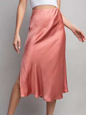 MILLIE CLASSIC SATIN MIDI SKIRT