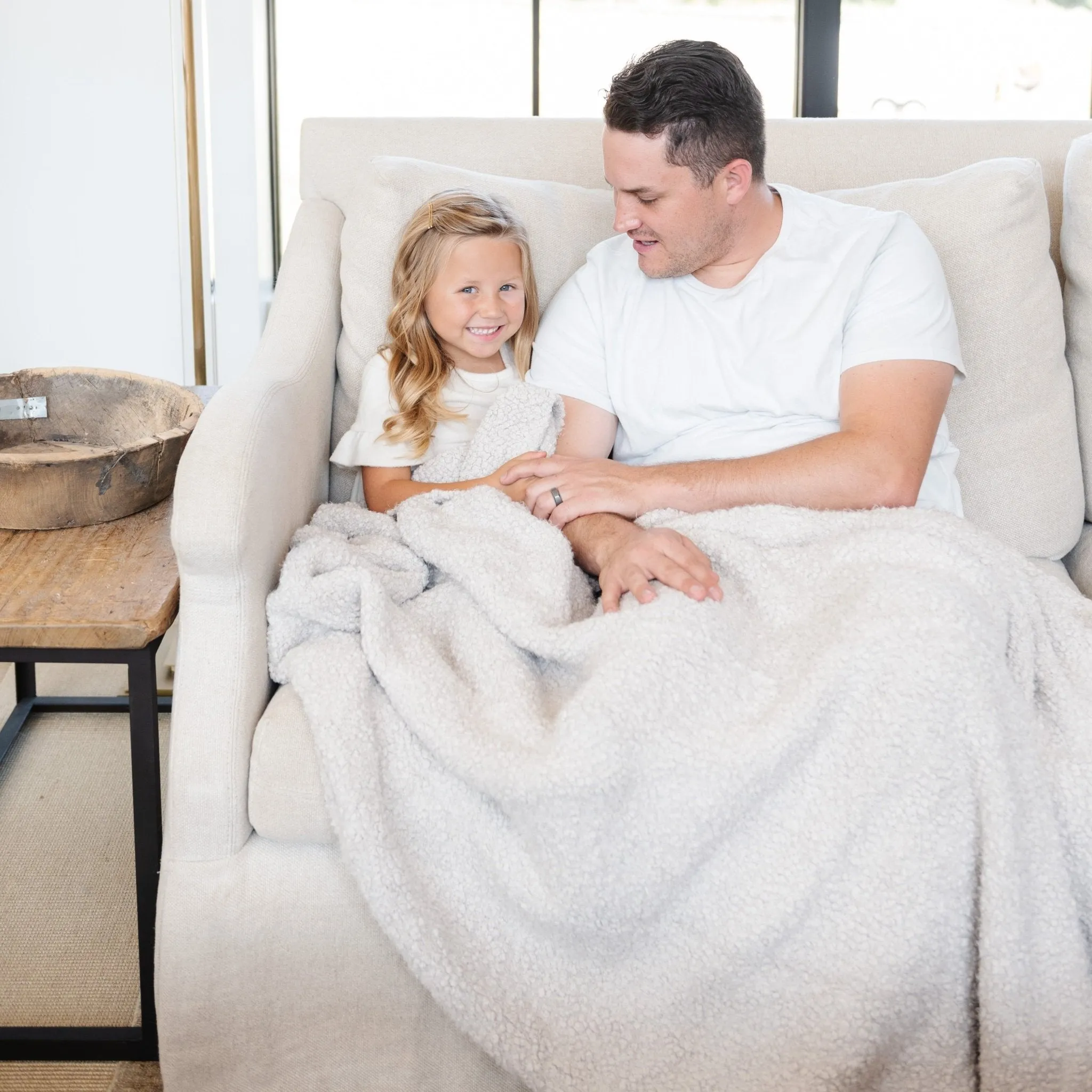 Moonstruck Boucle Large Throw Blanket