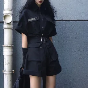 Multi-Pocket Jumpsuit with Belt