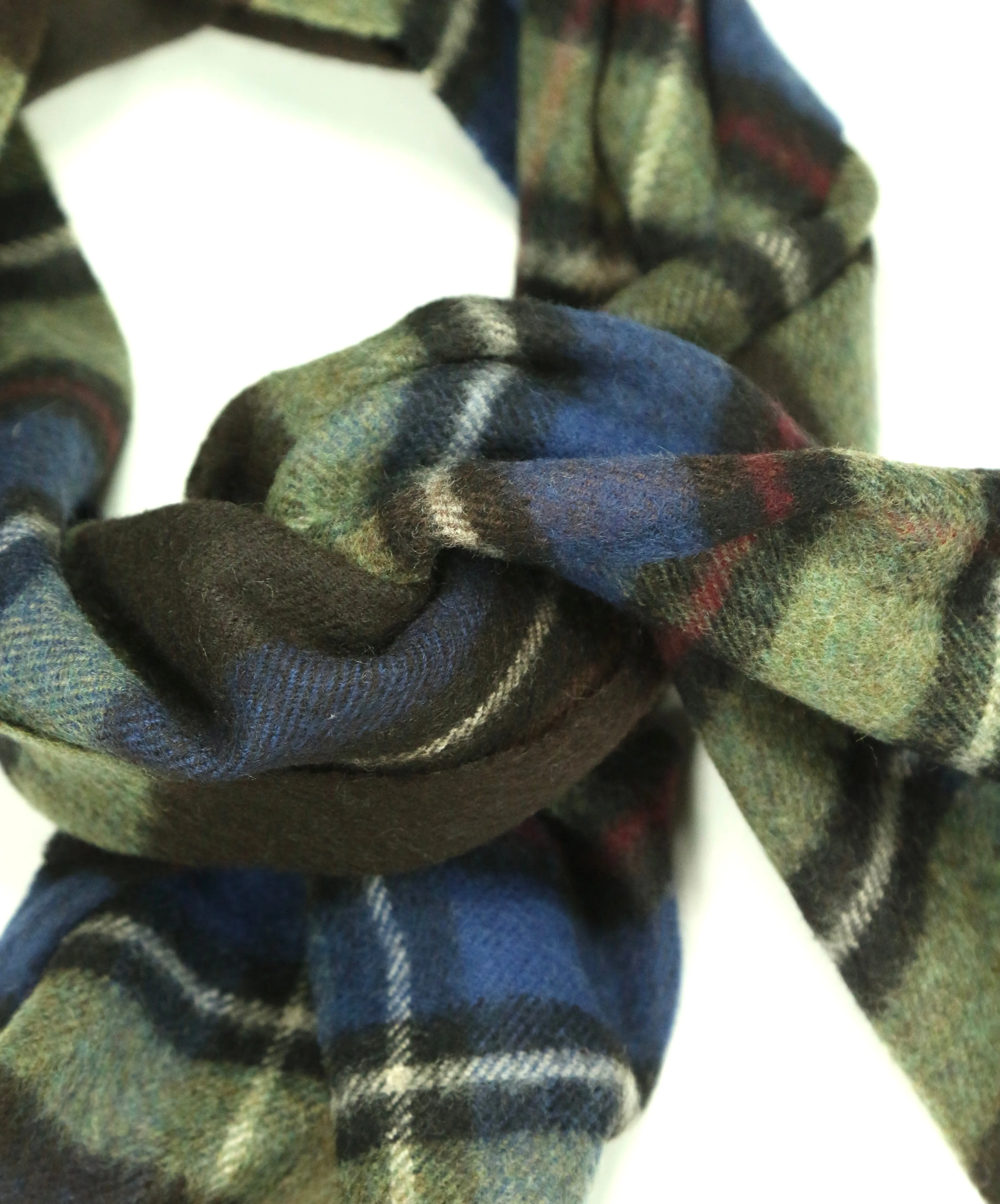 Multicolored Checked Wool Scarf