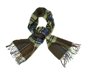 Multicolored Checked Wool Scarf