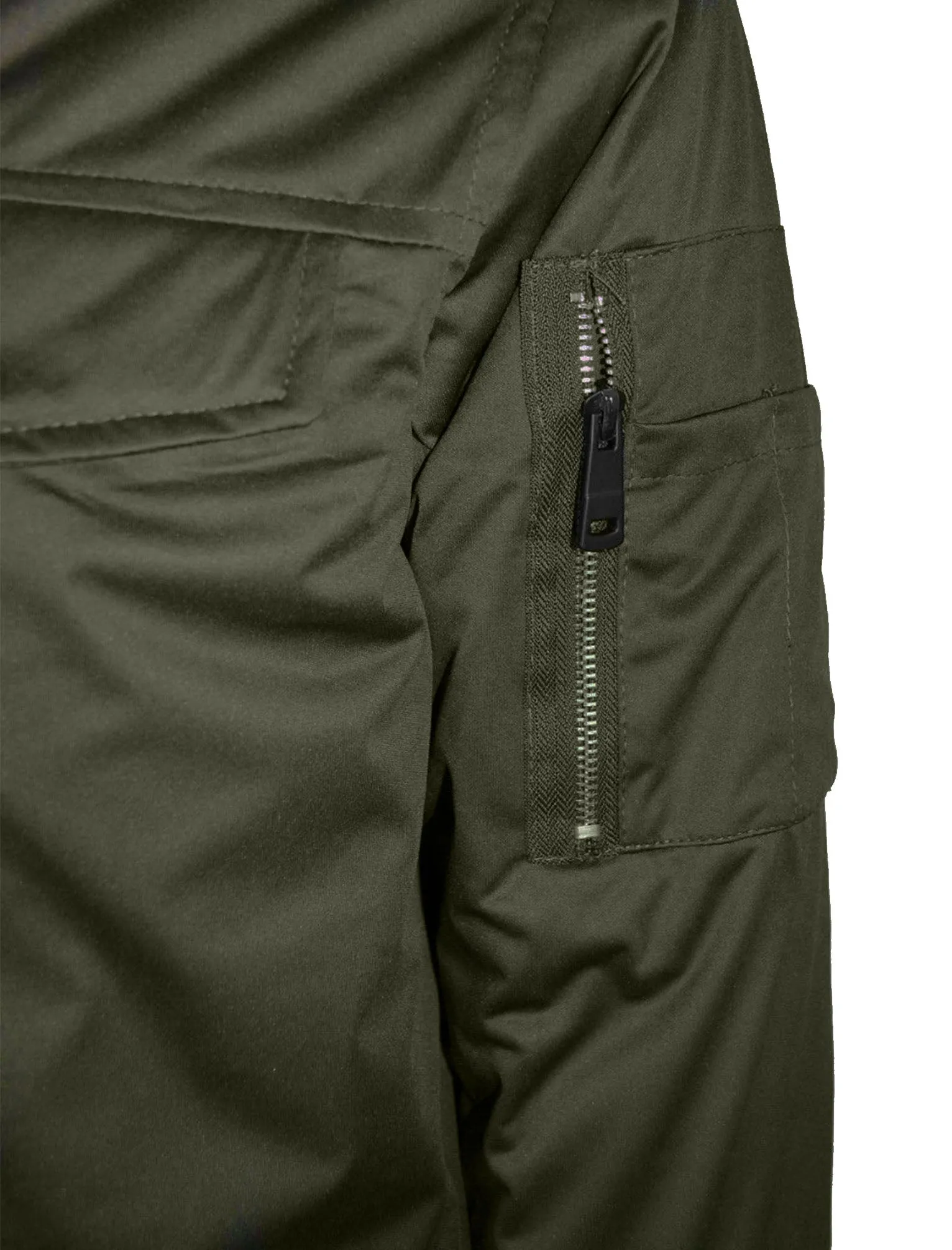 Myles MA1 Longline Bomber Jacket In Khaki