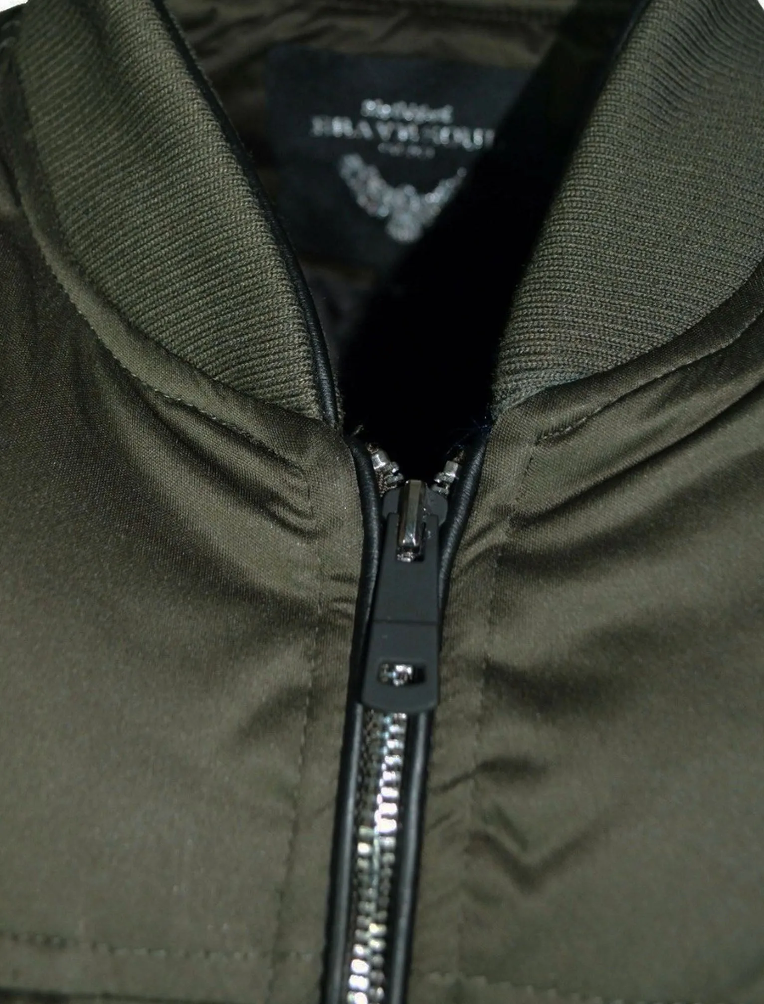 Myles MA1 Longline Bomber Jacket In Khaki
