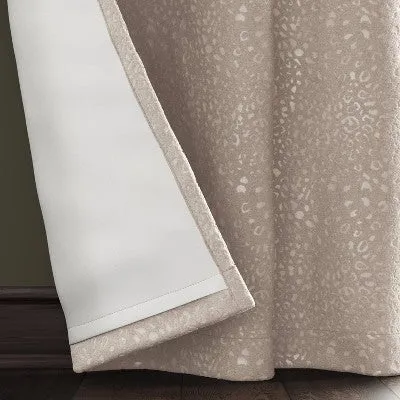 New - 50"x95" Blackout Embossed Velvet Curtain Panel Brown - Threshold