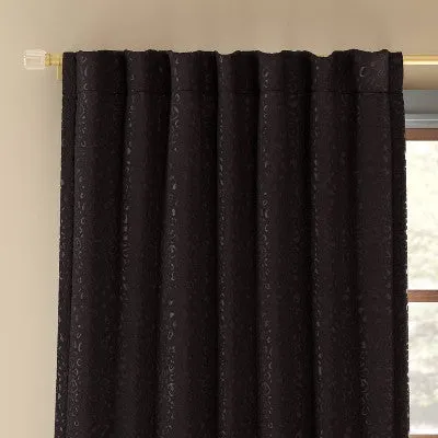 New - Blackout Embossed Velvet Curtain Panel - Threshold