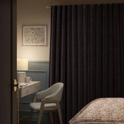 New - Blackout Embossed Velvet Curtain Panel - Threshold