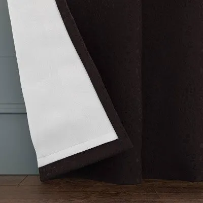 New - Blackout Embossed Velvet Curtain Panel - Threshold
