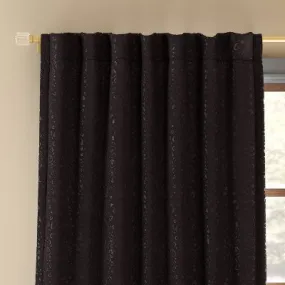 New - Blackout Embossed Velvet Curtain Panel - Threshold