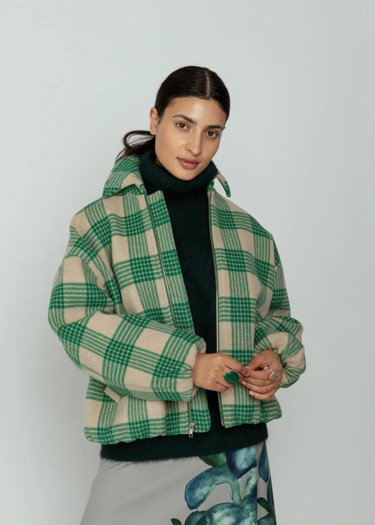 No. 6 Plaid Wicke Bomber Jacket