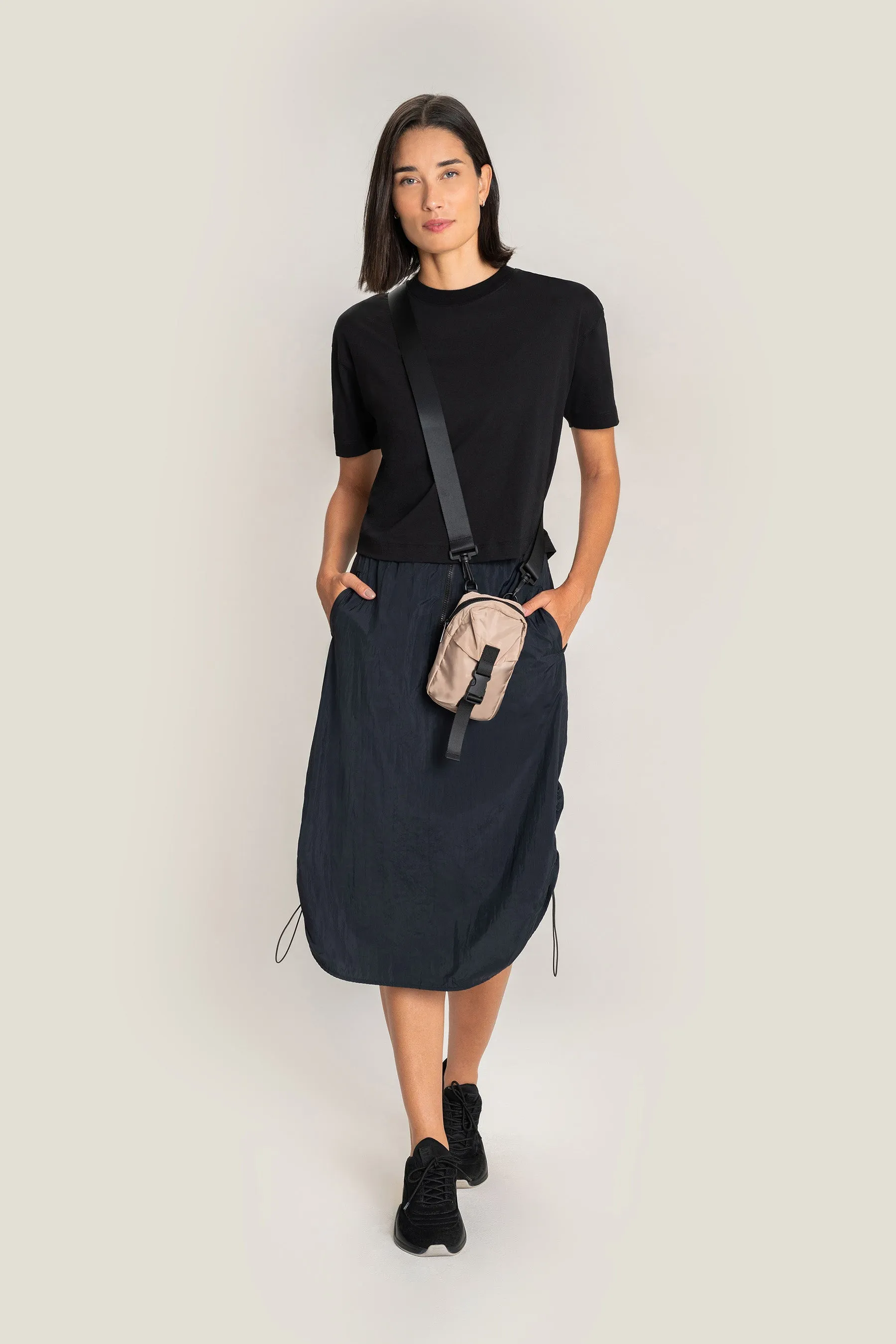 Nylon Tech Midi Skirt