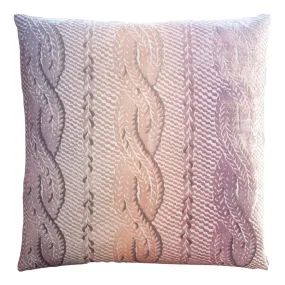Opal Cable Knit Velvet Pillow by Kevin O'Brien Studio