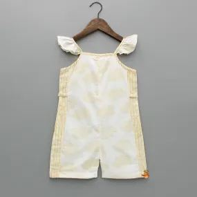 Organic Cloud And Strip Printed Jumpsuit
