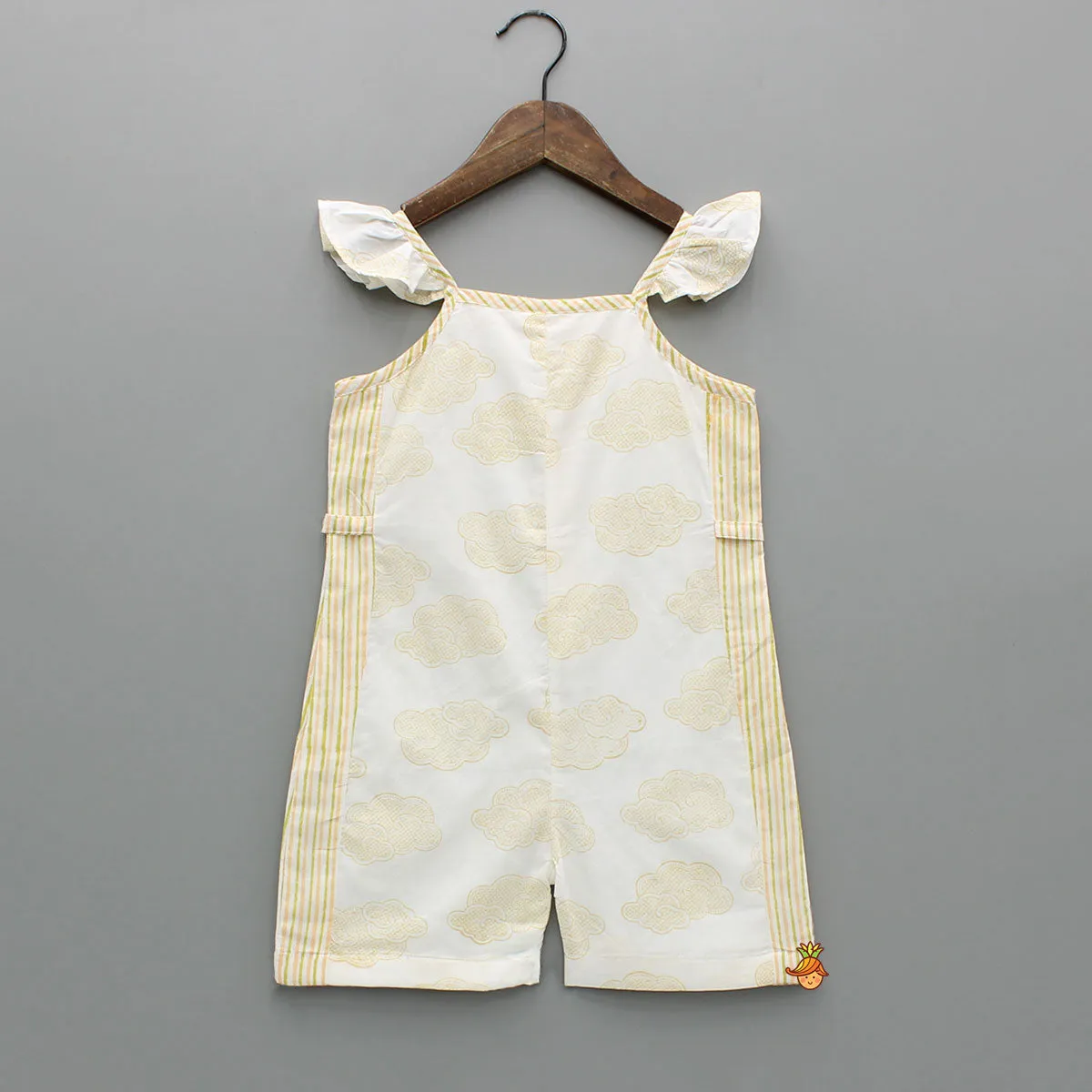 Organic Cloud And Strip Printed Jumpsuit