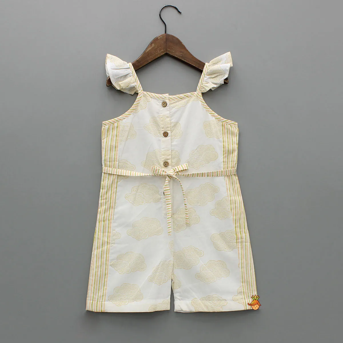 Organic Cloud And Strip Printed Jumpsuit