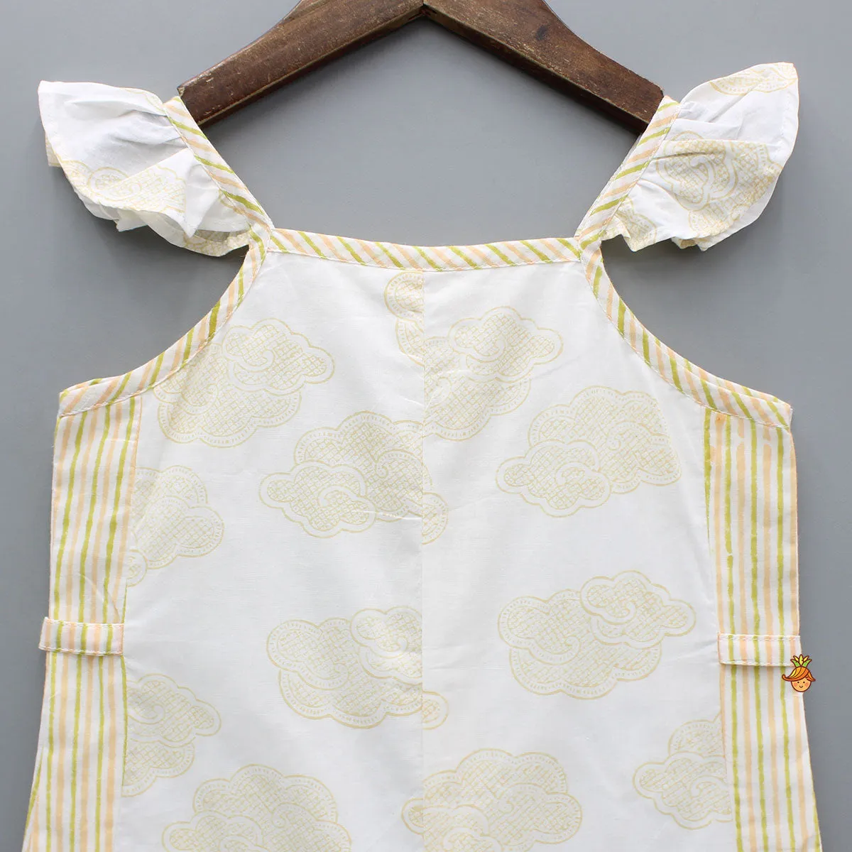 Organic Cloud And Strip Printed Jumpsuit