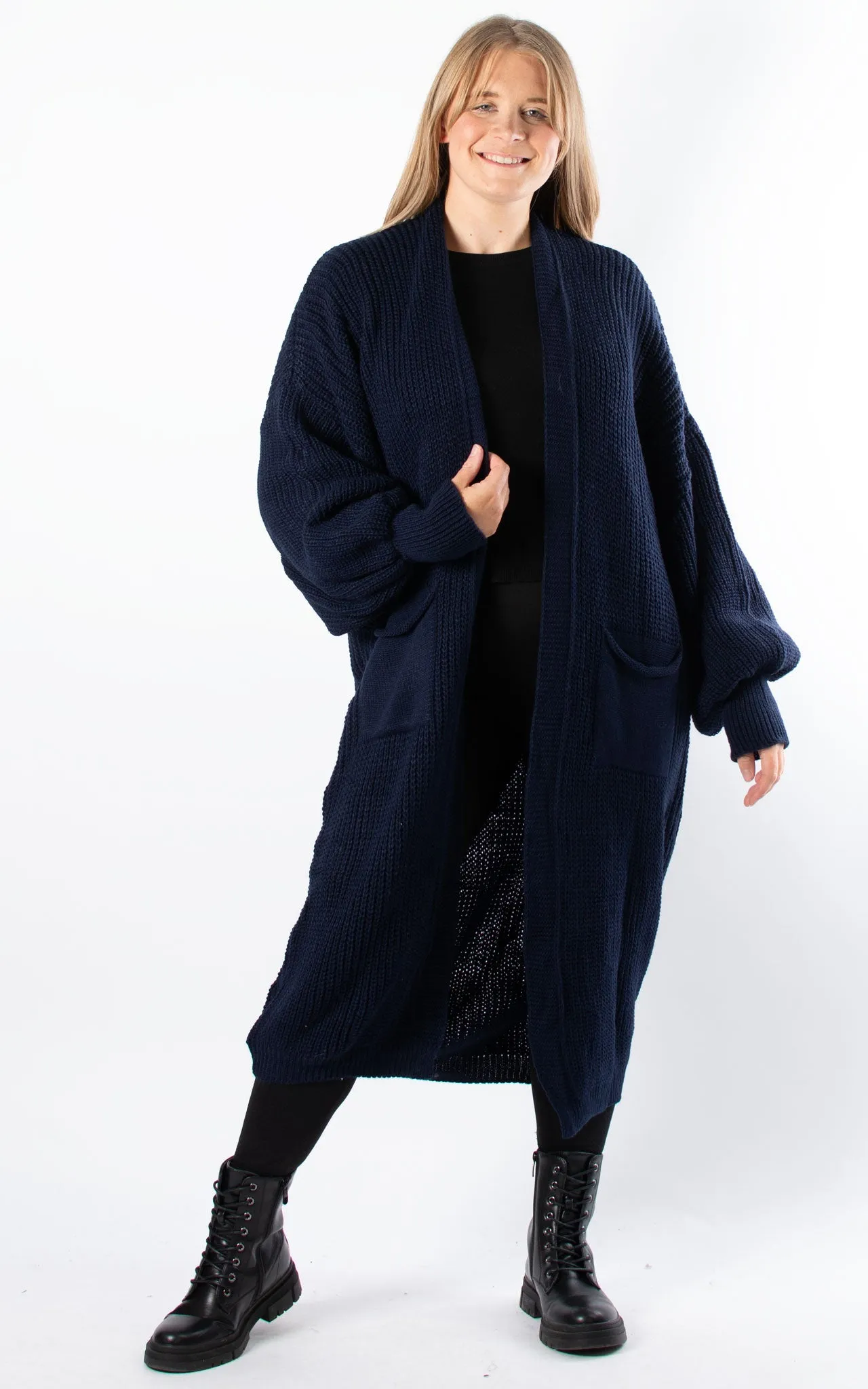 Ottie Oversized Cardigan | Navy