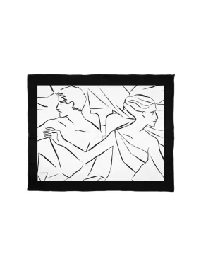 Oversized Silk Scarf in Roman Mural in Paris by Jessica Murray