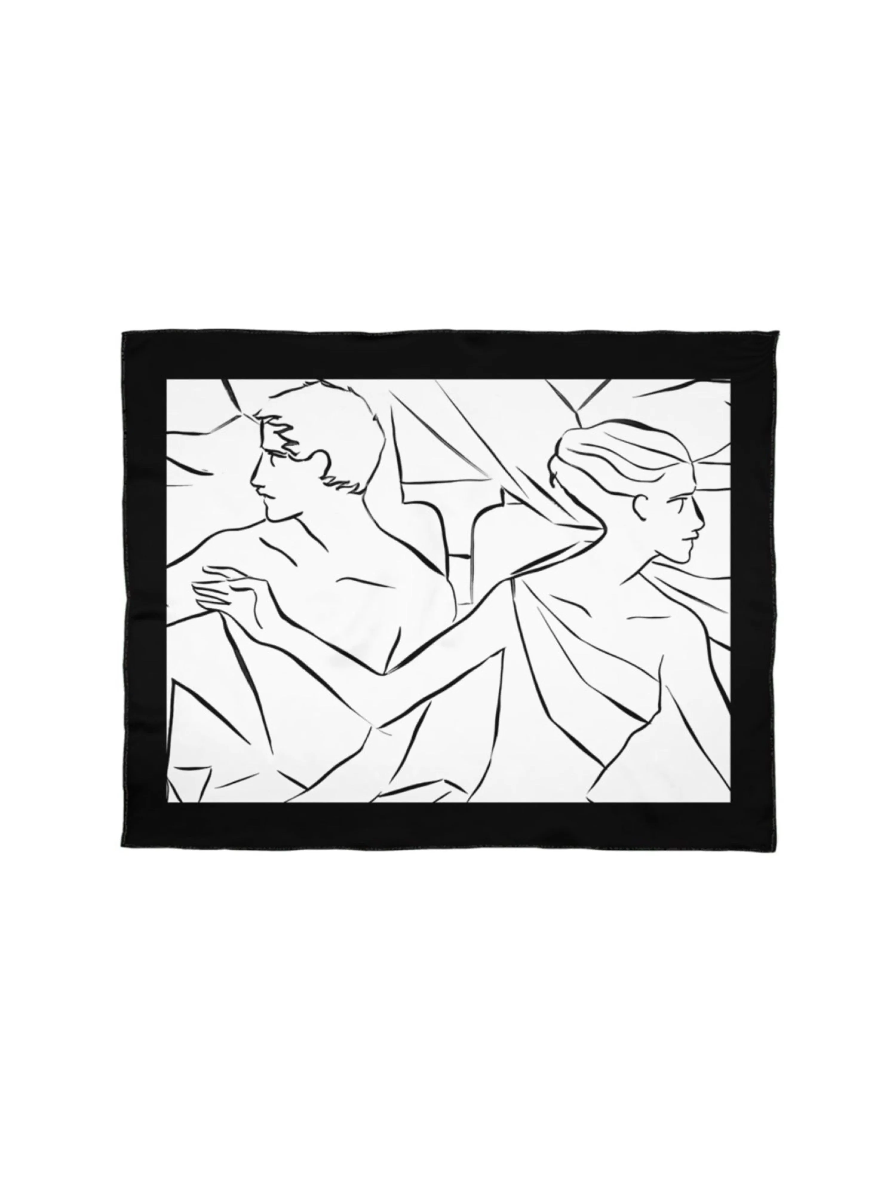 Oversized Silk Scarf in Roman Mural in Paris by Jessica Murray